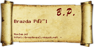 Brazda Pál névjegykártya